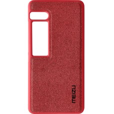Силикон Textile Meizu Pro 7 (Тёмно-красный)