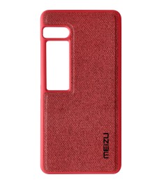 Силикон Textile Meizu Pro 7 (Тёмно-красный)