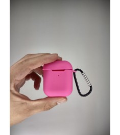 Чохол для навушників Full Silicone Case Apple AirPods 1  /  2 (31) Barbie Pink