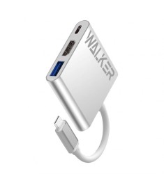 Walker WHUB-35 USB HUB Adapter (Type-C на 1USB  /  1HDMI  /  1Type-C)