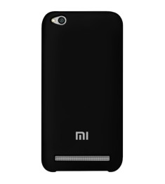 Силіконовий оригінальний чохол з логотипом Xiaomi Redmi 5a (чорний)