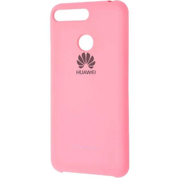 Silicone Original Case for Huawei Y7 Prime (2018)  /  Honor 7C Pro (Pink)