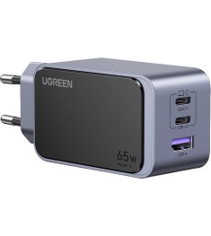 СЗП-адаптер UGREEN X553 65W Nexode S (1USB / 2Type-C) (Чорний) (35042)