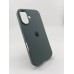 Силіконовий оригінальний чохол округлої форми для Apple iPhone 16 (55) темно-зеленого кольору