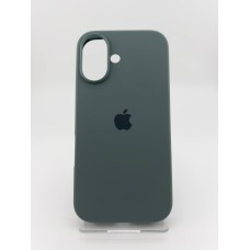 Силикон Original Round Case Apple iPhone 16 (55) Blackish Green