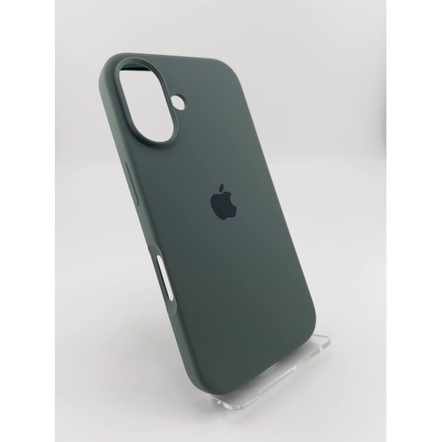 Силикон Original Round Case Apple iPhone 16 (55) Blackish Green