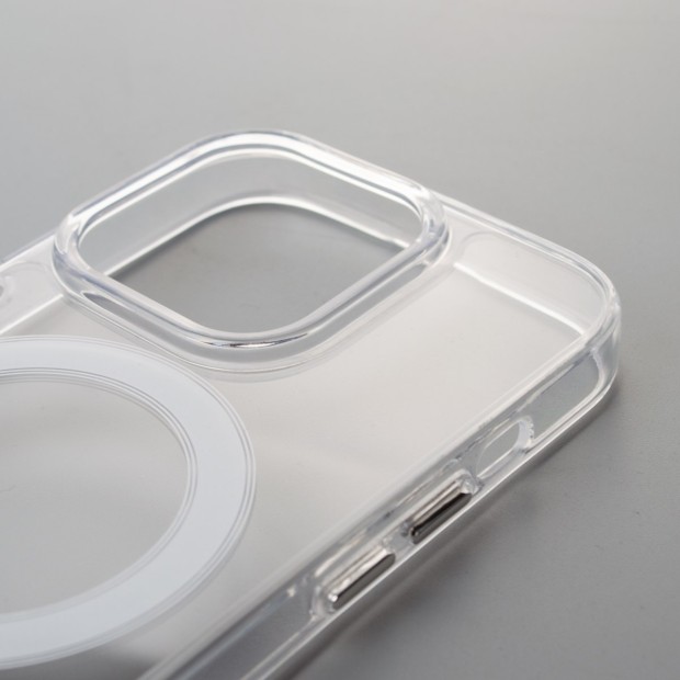Силіконовий чохол Space Case MagSafe Apple iPhone 14 Pro (Прозорий)