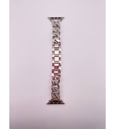 Apple Watch Metal Diamonds Strap 42  /  44  /  45  /  49mm (Silver)