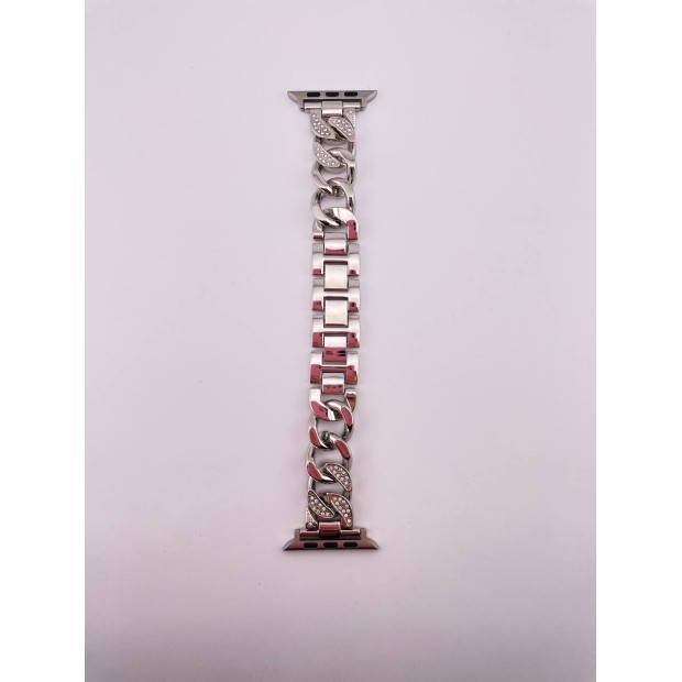 Apple Watch Metal Diamonds Strap 42  /  44  /  45  /  49mm (Silver)