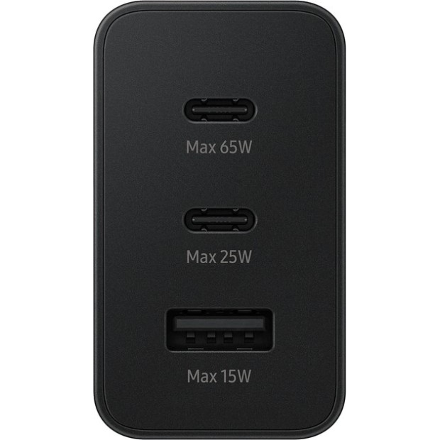 ЗП-адаптер Samsung 65W Power Adapter Trio (EU) (Чорний) (Оригінальна збірка)