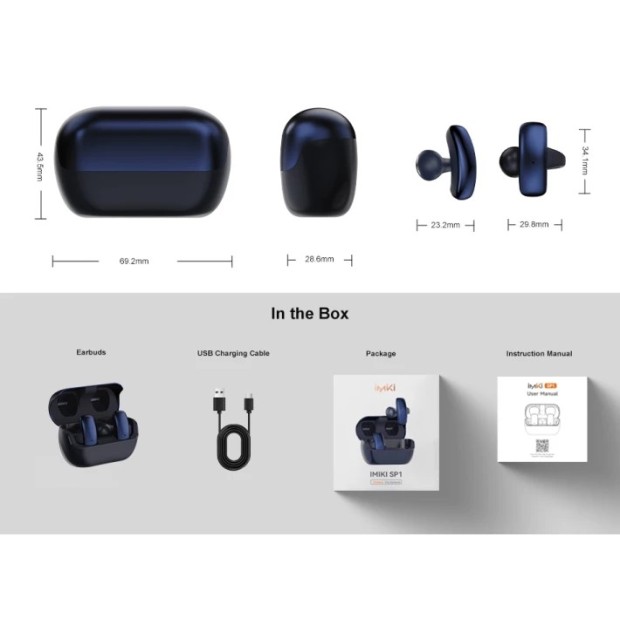 Беспроводные наушники-гарнитура iMiki SP1 (Black) Беспроводные наушники-гарнитура iMiki SP1 (Black)