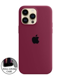 Силикон Original Round Case Apple iPhone 14 Pro Max (57) Marsala