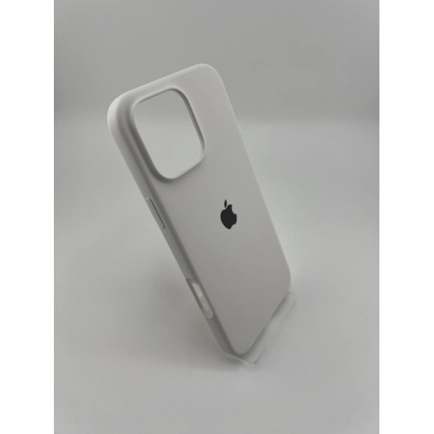 Силіконовий оригінальний чохол для Apple iPhone 16 Pro Max (41) жорсткий білий.