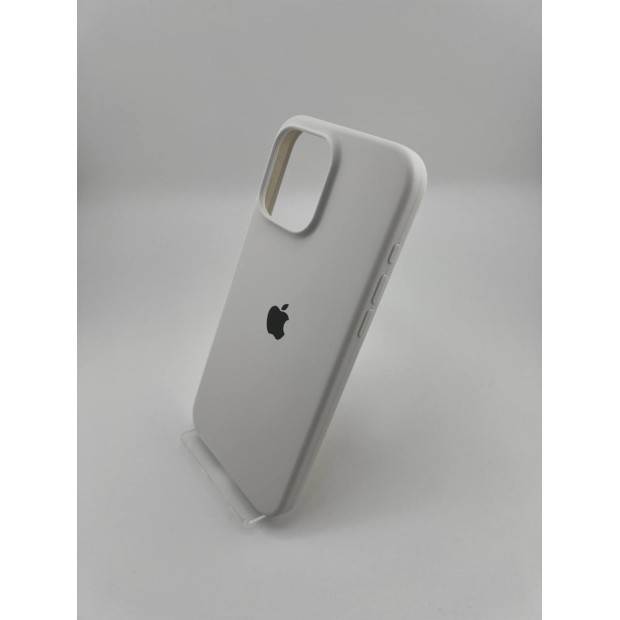 Силіконовий оригінальний чохол для Apple iPhone 16 Pro Max (41) жорсткий білий.