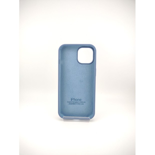 Силіконовий оригінальний чохол круглої форми для Apple iPhone 15 (зимовий блакитний)