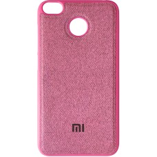 Силіконовий чохол Textile для Xiaomi Redmi 4x (Рожевий)
