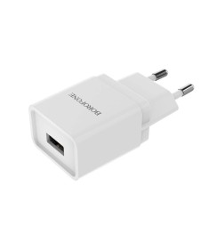 Зарядний пристрій-адаптер USB Borofone BA19A + кабель MicroUSB (Білий)