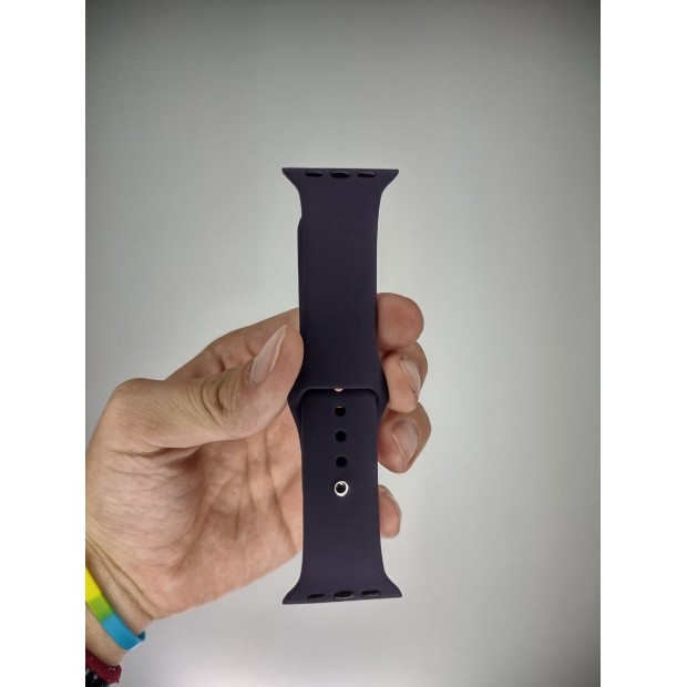 Ремінець для Apple Watch із силікону 38  /  40  /  41  /  SE (72) баклажановий