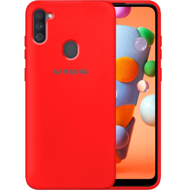 Силикон Original 360 Case Logo Samsung Galaxy M11 / A11 (2020) (Красный)