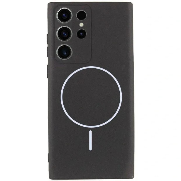 Чохол Silicone Case MagSafe Samsung Galaxy S25 Ultra (Чорний)