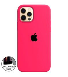 Силіконовий оригінальний круглий чохол для Apple iPhone 12  /  12 Pro (31) рожев..