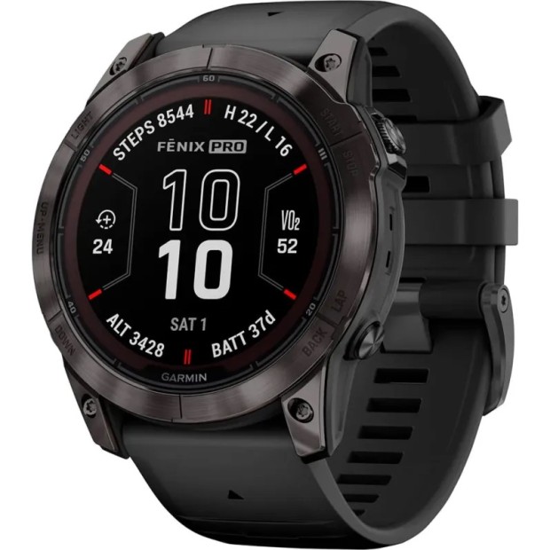 Смарт-часы Garmin Fenix 7X Pro (Sapphire Solar Carbon Gray)
