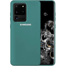 Силикон Original 360 Case Logo Samsung Galaxy S20 Ultra (Тёмно-зелёный)