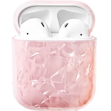 Чехол для наушников Clear Case Apple Airpods Marble (Pink)
