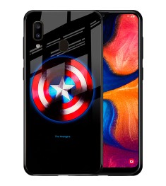 Накладка Luminous Glass Case Samsung A20 / A30 (2019) (Captain America)