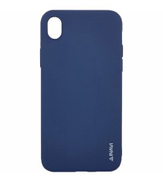 Силиконовый чехол iNavi Color iPhone XR (темно-синий)