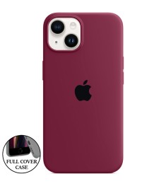 Силикон Original Round Case Apple iPhone 14 (57) Marsala