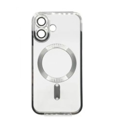 Чехол UMKU Shining with MagSafe Apple iPhone 16 (Silver)