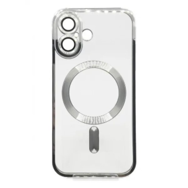 Чехол UMKU Shining with MagSafe Apple iPhone 16 (Silver)