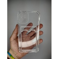 Силикон WS Card Case Apple iPhone 11 (Прозрачный)