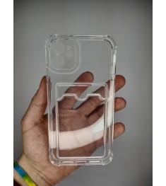 Силикон WS Card Case Apple iPhone 11 (Прозрачный)