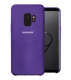 Силикон Original Round Case Logo Samsung Galaxy S9 (Фиолетовый)