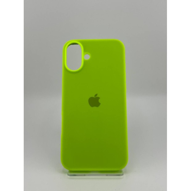 Силикон Original Round Case Apple iPhone 16 Plus (27) Grass Green