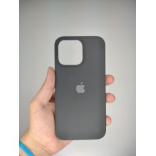 Силикон Original Round Case Apple iPhone 15 Pro Max (07) Black
