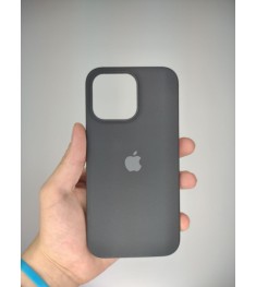 Силикон Original Round Case Apple iPhone 15 Pro Max (07) Black