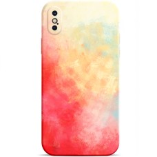 Силикон WAVE Watercolor Case iPhone X / XS (white/red)