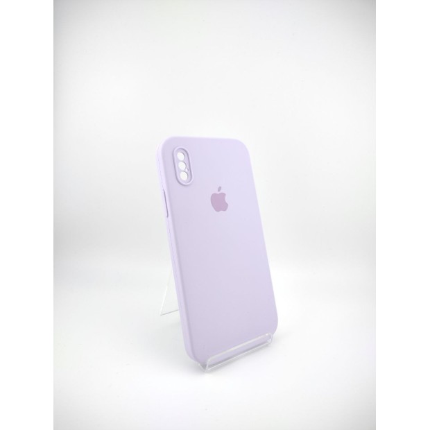Силикон Original Square RoundCam Case Apple iPhone X / XS (71) Light Glycine