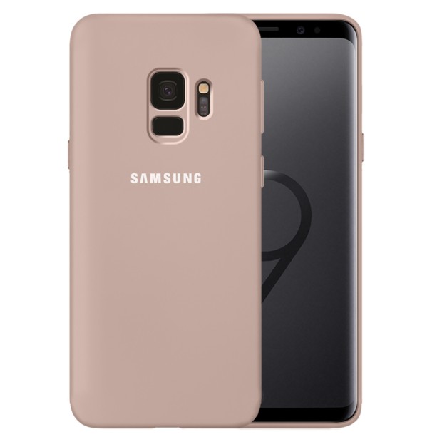 Силікон Original 360 Case Logo Samsung Galaxy S9 (пудровим)