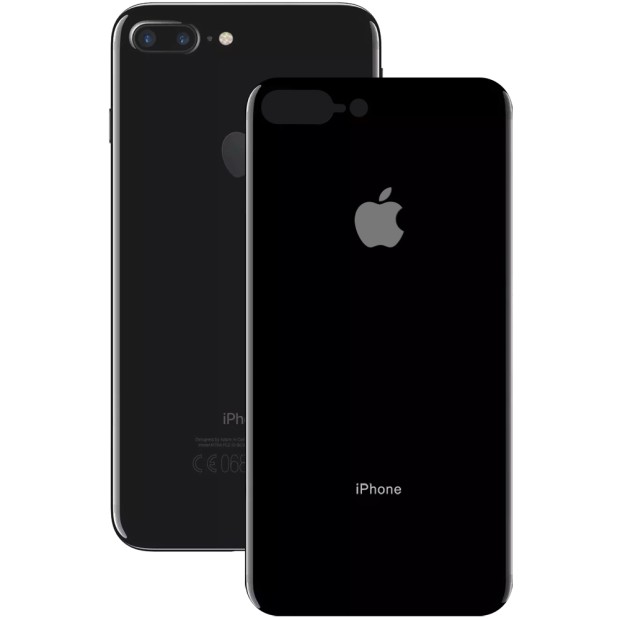 Стекло 5D Fanny Apple iPhone 7 Plus / 8 Plus Black (на заднюю сторону)