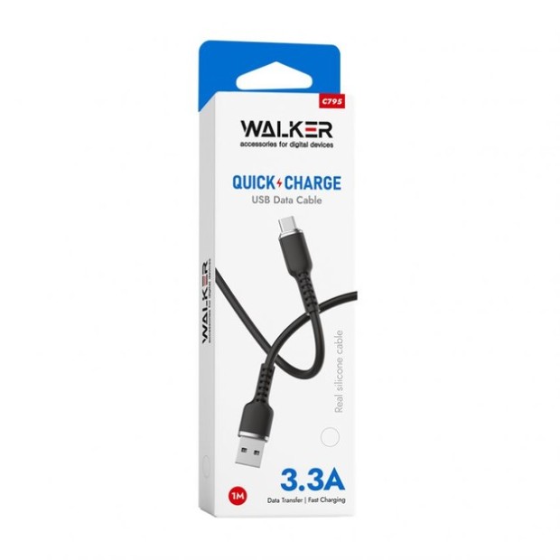 USB-кабель Walker C795 (1m) (Type-C) (Чёрный)