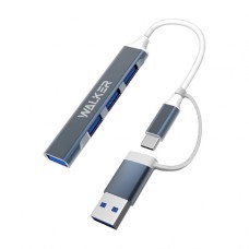 Переходник USB HUB Walker WHUB-11 (Type-C to 4USB 3.0)