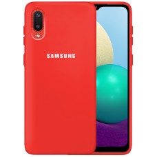 Силікон Original 360 Case Logo Samsung Galaxy A02 (2 021) (Червоний)