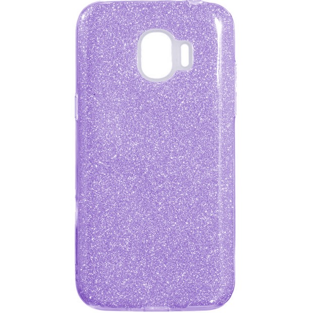 Силиконовый чехол Glitter Samsung J2 (2018) J250 (фиолетовый)