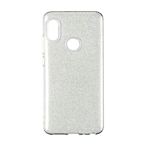 Силиконовый чехол Glitter Xiaomi Redmi Note 7 (Серебрянный)