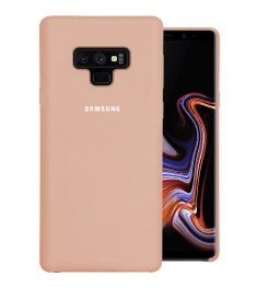 Силикон Original Case Logo Samsung Galaxy Note 9 (Пудровый)