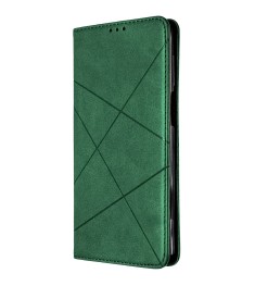 Чехол-книжка Leather Book Samsung Galaxy A12 (2020) (Тёмно-зелёный)